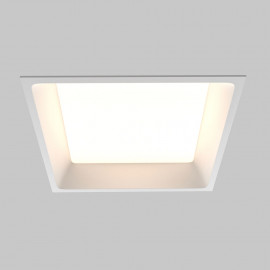  Maytoni - Okno - Faretto da incasso quadrato in alluminio e diffusore a led dal design moderno - Colore: Bianco - 1 Lampadina Led Integrato 24W - Gradi Kelvin 3000k-4000k-6000k - IP44 - SKU: DL056-24W3-4-6K-W 