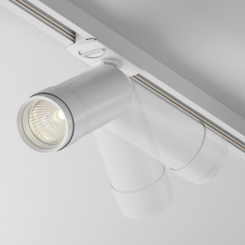  Maytoni - Focus - Faretto moderno a led dimmerabile in alluminio per sistema a binario - Colore: Bianco - 1 Lampadina Led Integrato 12W - Lumen 900 - Gradi Kelvin 3000k Luce Calda - IP20 - SKU: TR021-1-12B3K-Z-D-W 