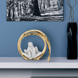  Bongelli Preziosi - Scultura da tavolo piccola in marmorino con vortice colorato dal design moderno - SKU: ME2245/1 