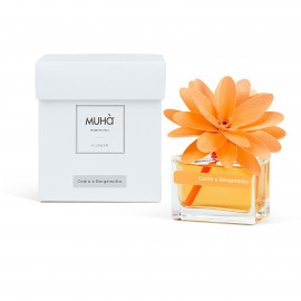  Muhà - Flower - Profumazione per ambiente diffusore in bottiglia con bastoncino a fiore - Colore: Arancione - SKU: H304 