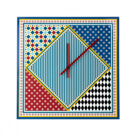  Vesta - Decor - Orologio da parete grande dal design moderno in plexiglass con decoro Foulard - SKU: 04226D47 