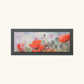  Artitalia - Quadro decò in legno tema paesaggio in rilievo dettagli in argento - Colore: Ardesia - SKU: PCM1009 