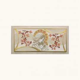  Artitalia - Capezzale con Maternità moderno in rilievo decori materici e foglia oro 120x60 - Colore: Oro - SKU: PD6104 