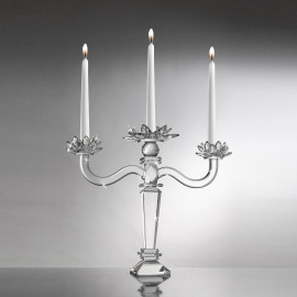  Ranoldi - Candeliere in cristallo con 3 fuochi dal design classico ed elegante - Colore: Trasparente - SKU: C6096 
