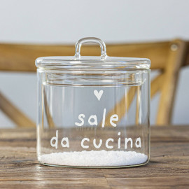 Simple Day - Sale da Cucina - Barattolo ermetico in vetro per sale - Colore: Trasparente - SKU: 10012365 
