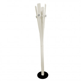  Vesta - Vera - Appendiabiti da terra con struttura in metallo e plexiglass dal design moderno - Colore: Bianco/Nero - SKU: 2501613 