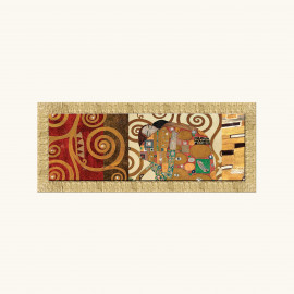  Artitalia - Klimt - Stampa con cornice in legno decori materici e glitter "l'abbraccio" 153x63 - SKU: WRD529 