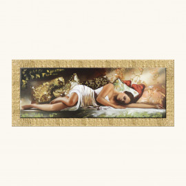 Artitalia - Stampa figurativa moderna con cornice oro decori con glitter e brillanti 153x63 - SKU: WRD552 
