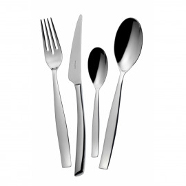 Bugatti - Posate da tavola Set 24 pezzi con finitura lucida a specchio modello "Toscana" - SKU: IN-078F50MB 