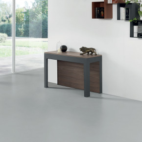  Pezzani - Ulisse - Consolle per ingresso grande moderna con 4 ante - Colore: Grigio Ardesia/Noce - SKU: 0/416#AS-1 