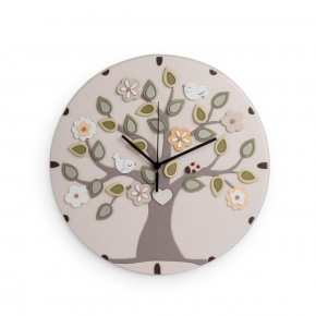  Egan - Albero della Vita - Orologio da parete rotondo in ceramica dal design moderno ed elegante - Colore: Verde - SKU: AL09T/4 