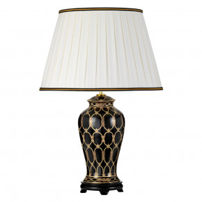  Elstead Lighting - Taipei - Lampada da tavolo orientale struttura in ceramica e paralume in tessuto - Colore: Nero/Oro - 1 Lampadina E27 60W - IP20 - SKU: DL-TAIPEI-TL 