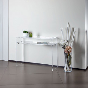  Emporium - Armonia - Consolle per ingresso in plexiglass grande con mensola dal design moderno - Colore: Trasparente - SKU: E120186006 