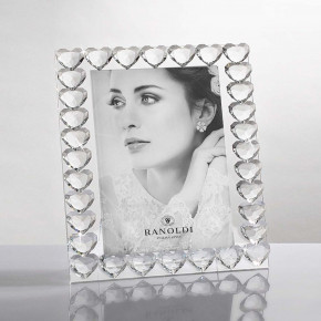  Ranoldi - Cornice portafoto in cristallo con cuori - Colore: Trasparente - Foto 10x15 - SKU: CX5347 