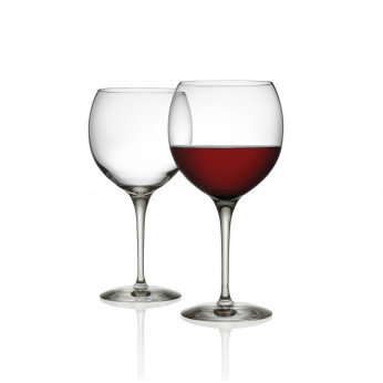 Alessi Set di 4 bicchieri per vini rossi in vetro cristallino Mami XL