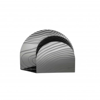 Alessi Portatovaglioli in acciaio inossidabile con decoro a rilievo Veneer