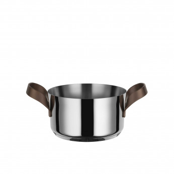Alessi Casseruola a due manici in acciaio inossidabile con fondo magnetico diametro 16" Edo