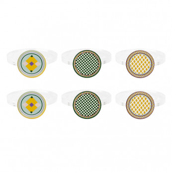 Vesta Set 6 allacciatovaglioli in plexiglass dal design elegante Decor