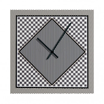 Vesta Orologio da parete piccolo dal design moderno in plexiglass con decoro Basic Decor