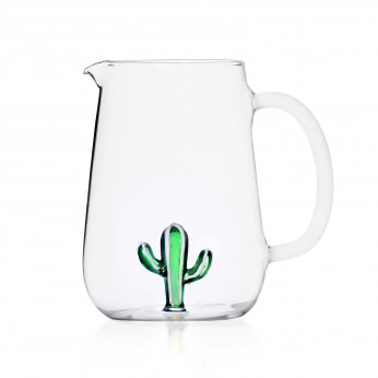 Ichendorf Brocca in vetro decorazione con cactus all'interno Desert Plants