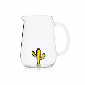 Ichendorf Brocca in vetro decorazione con cactus all'interno Desert Plants