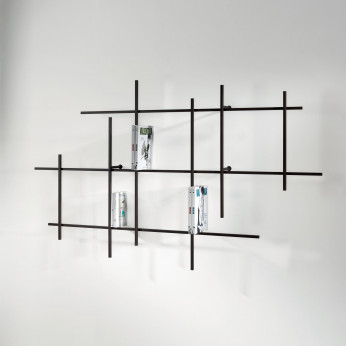 Pezzani Libreria da parete orizzontale di design moderno Libra