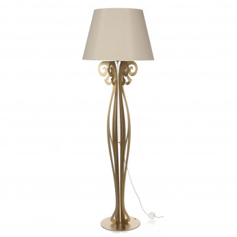 Arti e Mestieri Piantana - Lampada da terra in metallo di design moderno con paralume in tessuto Circeo