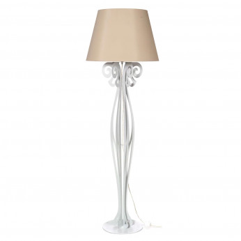 Arti e Mestieri Piantana - Lampada da terra in metallo di design moderno con paralume in tessuto Circeo