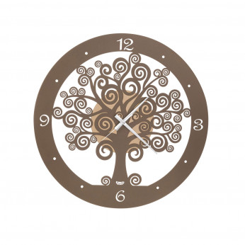 Arti e Mestieri Orologio da parete piccolo con lancette in alluminio Albero della Vita