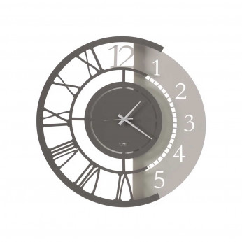 Arti e Mestieri Orologio da parete piccolo doppia numerazione in metallo dalle linee moderne Full Metal Jack