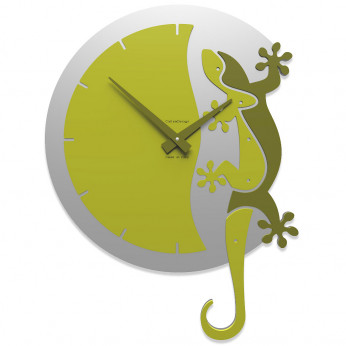 CalleaDesign Orologio da parete Geco Arrampicante