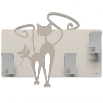 CalleaDesign Appendiabiti da parete Gatti