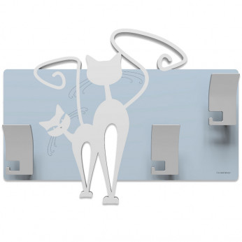 CalleaDesign Appendiabiti da parete Gatti