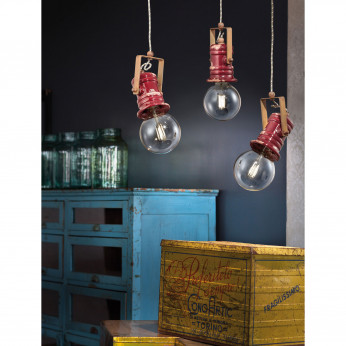 FerroLuce Lampada a sospensione in ceramica in stile industrial Urban