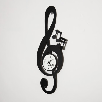 Arti e Mestieri Orologio da muro moderno a forma di chiave musicale