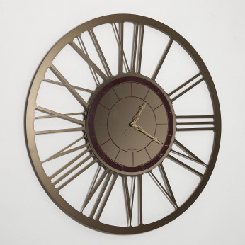 Arti e Mestieri Orologio da parete grande di design in metallo con numeri romani Big Lux