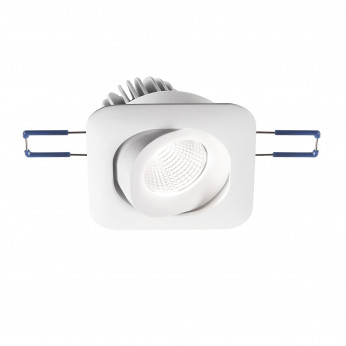 Fabas Luce Faretto da incasso quadrato orientabile struttura in alluminio e lampada LED Alice