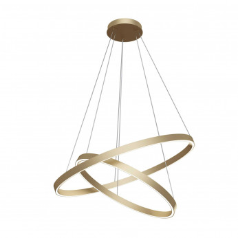 Maytoni Sospensione a LED con due diffusori a cerchi regolabili in alluminio Rim