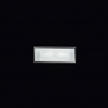Perenz Applique da parete in vetro bianco con doppia lampadina E27 Frame
