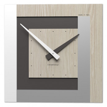 CalleaDesign Orologio da parete in legno piccolo per soggiorno Clock