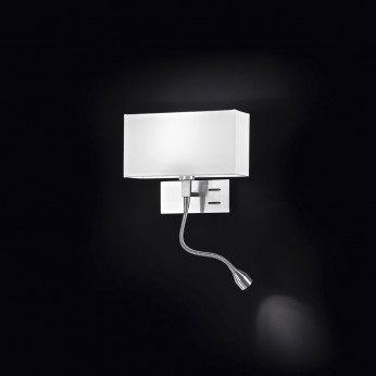 Perenz Applique con braccio a LED cromo spazzolato per camera da letto lato sinistro Para Hotel