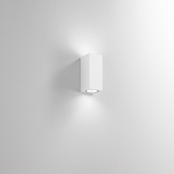 Perenz Applique alto biemissione per esterni/interni in alluminio diffusori in vetro Monolite