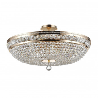 Maytoni Lampadario classico grande con pendenti in cristallo e struttura in metallo Ottilia