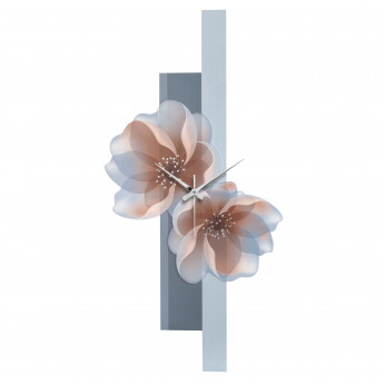 Bongelli Preziosi Orologio da parete moderno in legno verticale con decorazione floreale