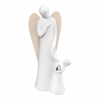 Bongelli Preziosi Bomboniera Comunione - Scultura angelo e bambino mano per mano grande 