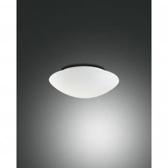 Fabas Luce Plafoniera micro in metallo con diffusore in vetro a risparmio energetico Pandora