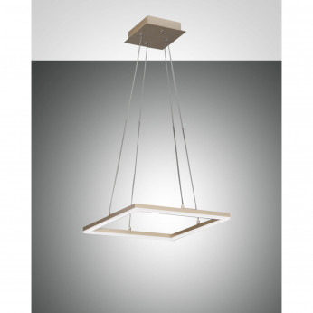 Fabas Luce Sospensione quadrata a LED dal design moderno con struttura in metallo Bard