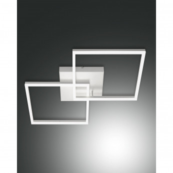 Fabas Luce Plafoniera grande dal design moderno con 2 luci a LED con struttura in metallo Bard