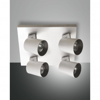 Fabas Luce Faretti da soffitto 4 luci con struttura in alluminio dal design moderno Modo