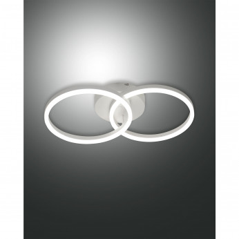 Fabas Luce Lampada da soffitto con 2 luci a LED con struttura in metallo in stile moderno Giotto